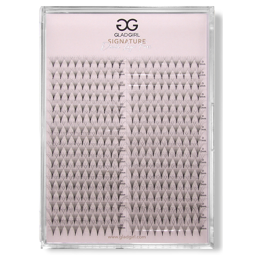 6D Double Layered Signature Mink PreMade Lash Fans - CC Curl & D Curl 0.05 x 8-15mm