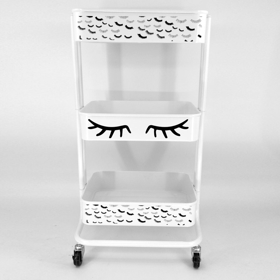 Eyelash Extension Lash Decor - Three Shelf Cart