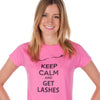 GladGirl &quot;Keep Calm and Get Lashes&quot; T-Shirt