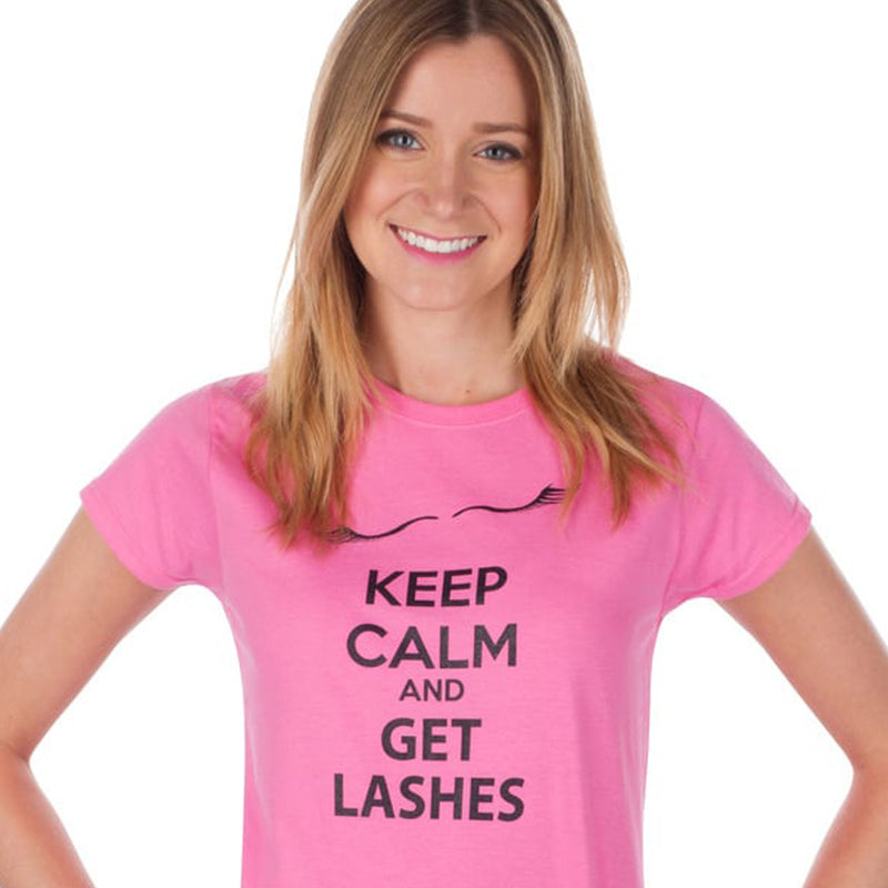 Glad Girl Keep Calm and Get Lashes T-Shirt