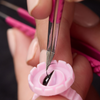 Non-Slip Pink Glitter Diamond Grip Tweezers for Classic Lashes