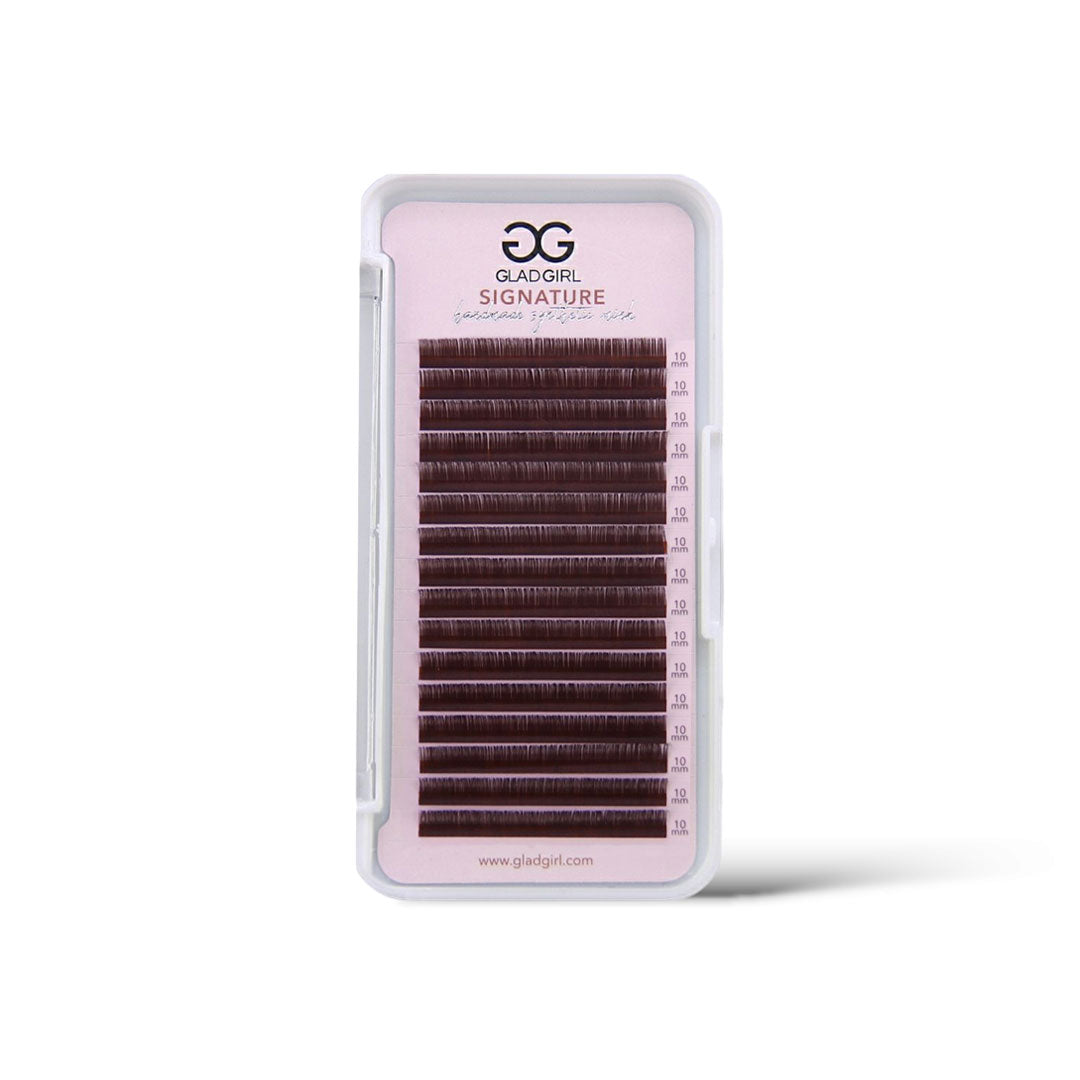 Signature Mink Brown Lashes - Volume - 0.05mm