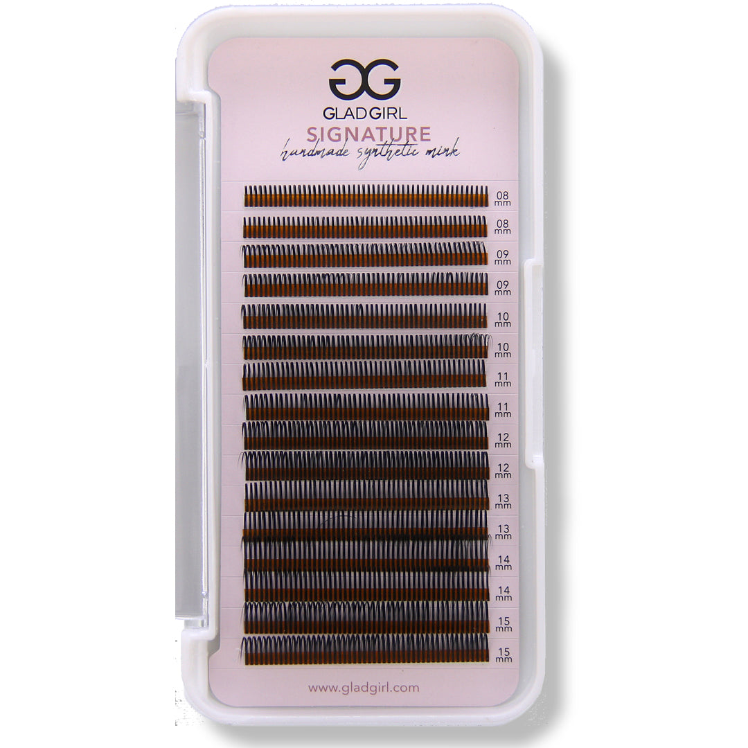 Signature Mink "Wet Lash Look" Closed Lash Fans - D Curl .05 x 8-15mm