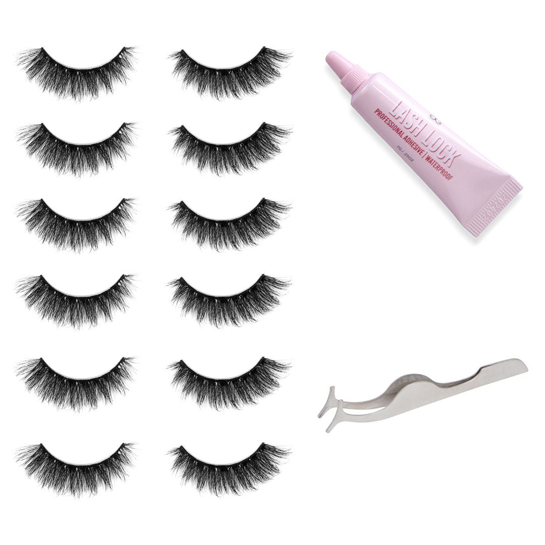 GladGirl False Lashes Bundle - Cat Eye Volume