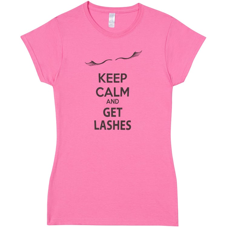 Glad Girl Keep Calm and Get Lashes T-Shirt