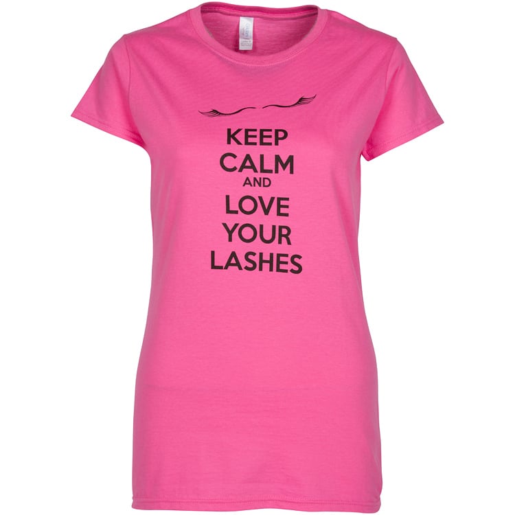 GladGirl Keep Calm and Love Your Lashes T-Shirt